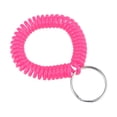 thumbnail image 1 of Unique Bargains Plastic Wrist Coil Keyring Stretchable Spiral Keychain, Rose Red 5 Pack, 1 of 5
