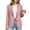 03-Pink, variant on Sahpxhe Blazers for Women Single Button Notched Lapel Ruched 3/4 Sleeve Lined Suit Jacket with Padded Shoulder for Office Work Black L