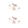 thumbnail image 4 of Sonducket 4 piezas de peinetas de flores para boda, conjunto de tocados de decoración, tocado elegante elegante para niñas, hermoso tocado de Type2 NO2, 4 of 6