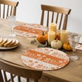thumbnail image 5 of Fall Plants Round Braided Placemats Set of 6, Flowers Leaves Grass Natural Style Orange Linen Heat Insulation Place Mats Washable Non-Slip Table Mats for Kitchen Dining Party, 15 Inches, 5 of 9