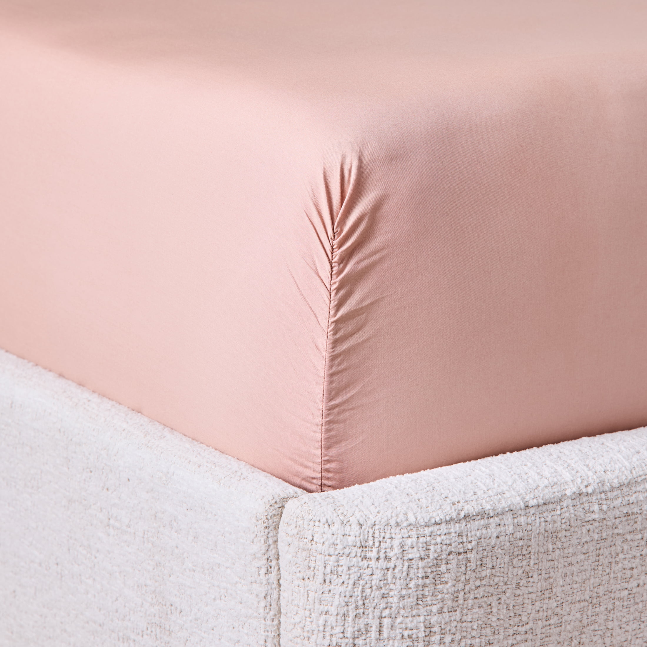Better Homes & Gardens 300 Thread Count Cotton Percale 4-Piece Antique Blush Bed Sheet Set, Full
