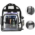 thumbnail image 1 of Mochila transparente resistente, mochila de PVC transparente con correas ajustables para el trabajo, controles de seguridad y eventos deportivos, 1 of 5