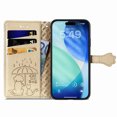 thumbnail image 3 of Lovely Animal Pattern Wallet Flip Case for iPhone Air, PU Leather Magnetic Closure Card Holder Lanyard Kickstand Phone Cover for iPhone Air, Gold, 3 of 10