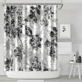 thumbnail image 2 of Colorful Floral and Butterfly Shower Curtain 72x84, Watercolor Garden Decor, Bright Nature Style for Bathroom, 2 of 5