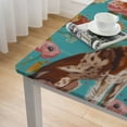 thumbnail image 4 of HAOXIT Brittany Spaniel Dogs Lovers Easter Green Flower Floral Animal Dog Rectangle Tablecloth Washable Fabric Table Cover For Square Kitchen Dining Decor Party Picnic Print Tablecloths 54''x54'', 4 of 7