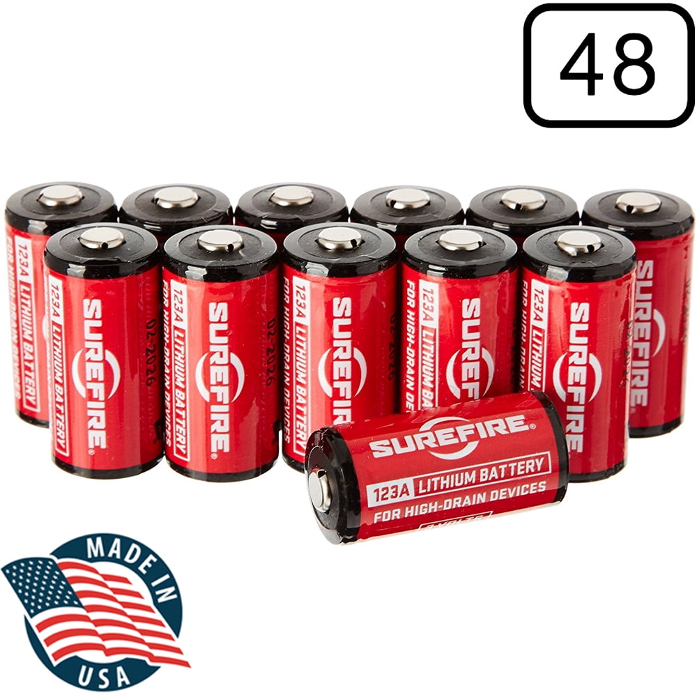 Surefire SF123A Box of 48 123A 3 Volt Lithium Batteries (48-Pack