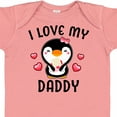 thumbnail image 4 of Inktastic I Love My Daddy with Cute Penguin and Hearts Girls Baby Bodysuit, 4 of 5
