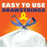 Hefty Ultra Strong 13 gallon Trash Bags, Tall Kitchen Trash Bags, White, Unscented, 80 Bags