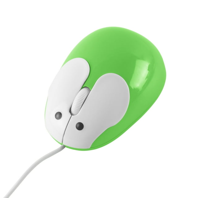 SHARE SUNSHINE Wired Mouse, Cute Animal Rabbit Shaped Computer Mouse, Portable Optical USB Corded Mouse for Laptop PC Desktop Computer (Green)