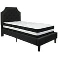 thumbnail image 2 of Emma + Oliver Twin Arched Tufted Platform Bed/Memory Foam Mattress in Black Fabric, 2 of 6