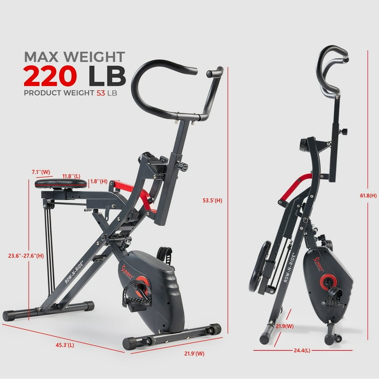 Sunny Health & Fitness Upright Row-N-Ride® 2-in-1 Magnetic