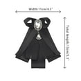 thumbnail image 2 of INSPIRE CHIC Women's Bow Brooch Rhinestoneand Pearl Ribbon Neck Tie Accessories Bow Tie Black One Size, 2 of 4