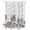 Gray, variant on Split Shower Curtain for Transfer Bench, Palm Trees Fabric Shower Curtains for Bathroom, Yellow Tropical Plants Summer Forest Scenery Tub Sliding Transfer Bench Waterproof Bath Curtains 72"x78"