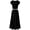 Black, variant on Summer Outfits For Women Two Piece Sets Casual Crew Neck Short Sleeve Cropped Spring Tops Midi Skirt Lounge Set