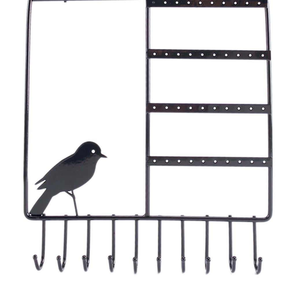 Vintage Jewelry  Hanger Shabby Chic Necklace Organizer Black