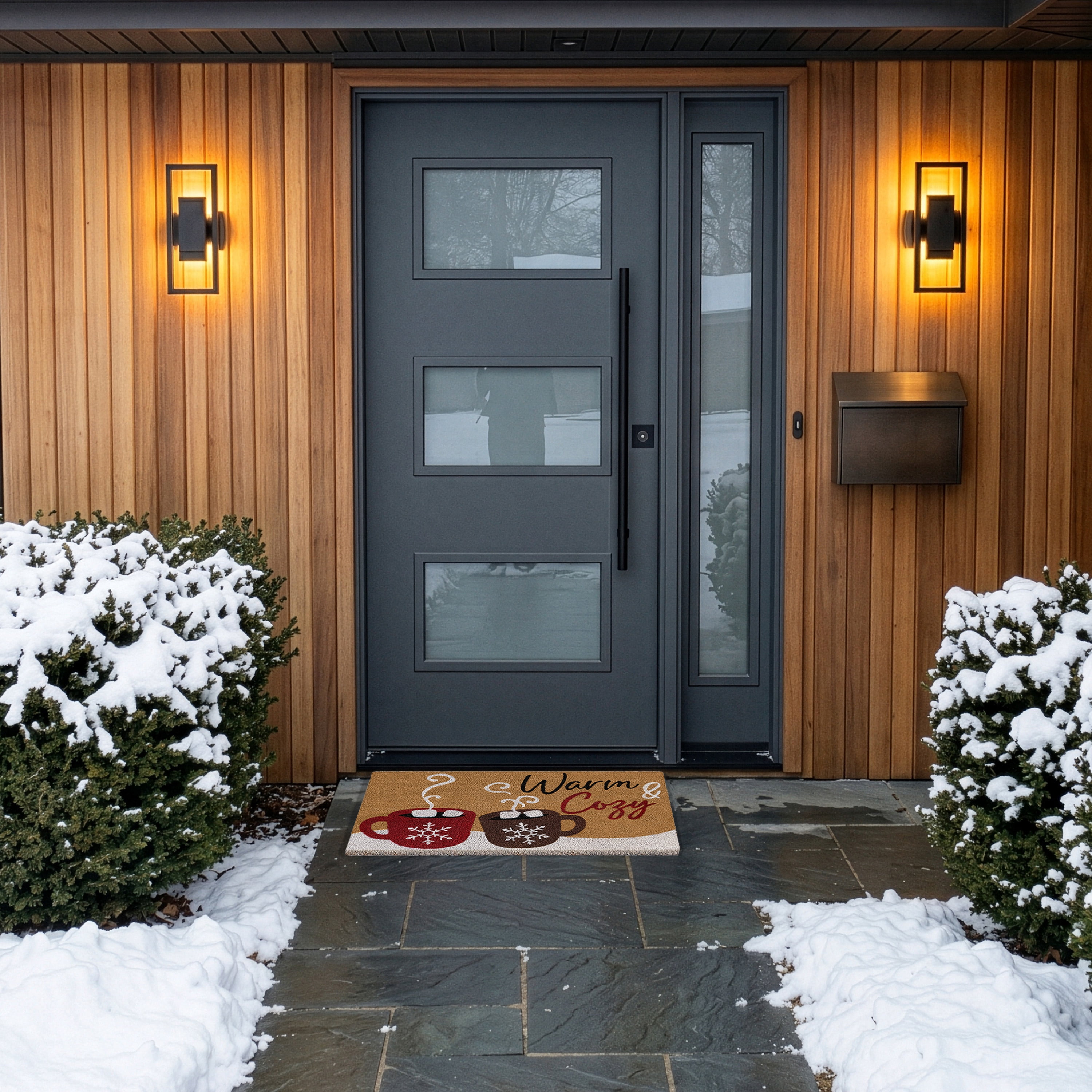 Achim Printed Coir Holiday Doormat 18" x 30" - Warm and Cozy