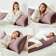 thumbnail image 4 of THXSILK Silk Body Pillowcase, 20in x60in, Long Side Hidden Zipper, 100% Mulberry Silk Pillowcase for Hair and Skin, Breathable & Soft for Pregnant & Family, Purple, 4 of 7