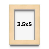 3.5x5 Frame Beige Real Wood Picture Frame Width 0.75 inches | Interior Frame Depth 0.5 inches |