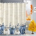 thumbnail image 2 of Shower Curtains for Bathroom-60"x72",Retro Country Pumpkins Waterproof Bath Curtain Grommet Shower Curtain Set, 2 of 7