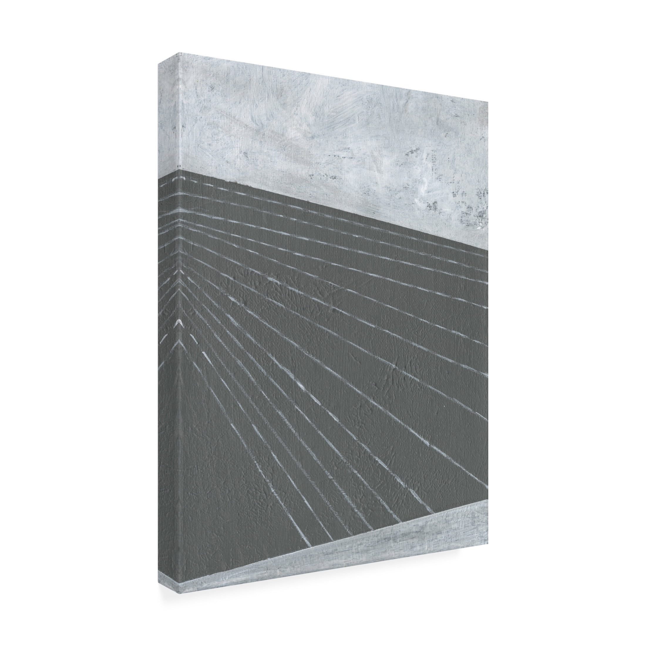 Canvas Wall Art - Jodi Fuchs 'Gray Matter Lines II' Wall Art for Living Room, Bedroom, or Office Décor by Trademark Fine Art - 14 x 19 Inches