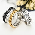 thumbnail image 3 of Shisuyan Stylish Titanium Steel Finger Ring for Men with Black Color and Unique Design Size 12, 3 of 9