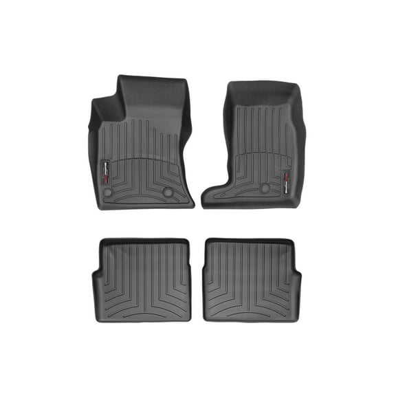 WeatherTech Custom Fit FloorLiners compatible with 2004-2005 Cadillac SRX - 1st & 2nd Row (2-pc. Rear Liner), Black