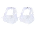 thumbnail image 2 of KAKOWELY 2 cestas para niña de las flores, cestas para pétalos de flores de boda, contenedor con diseño de encaje., 2 of 5