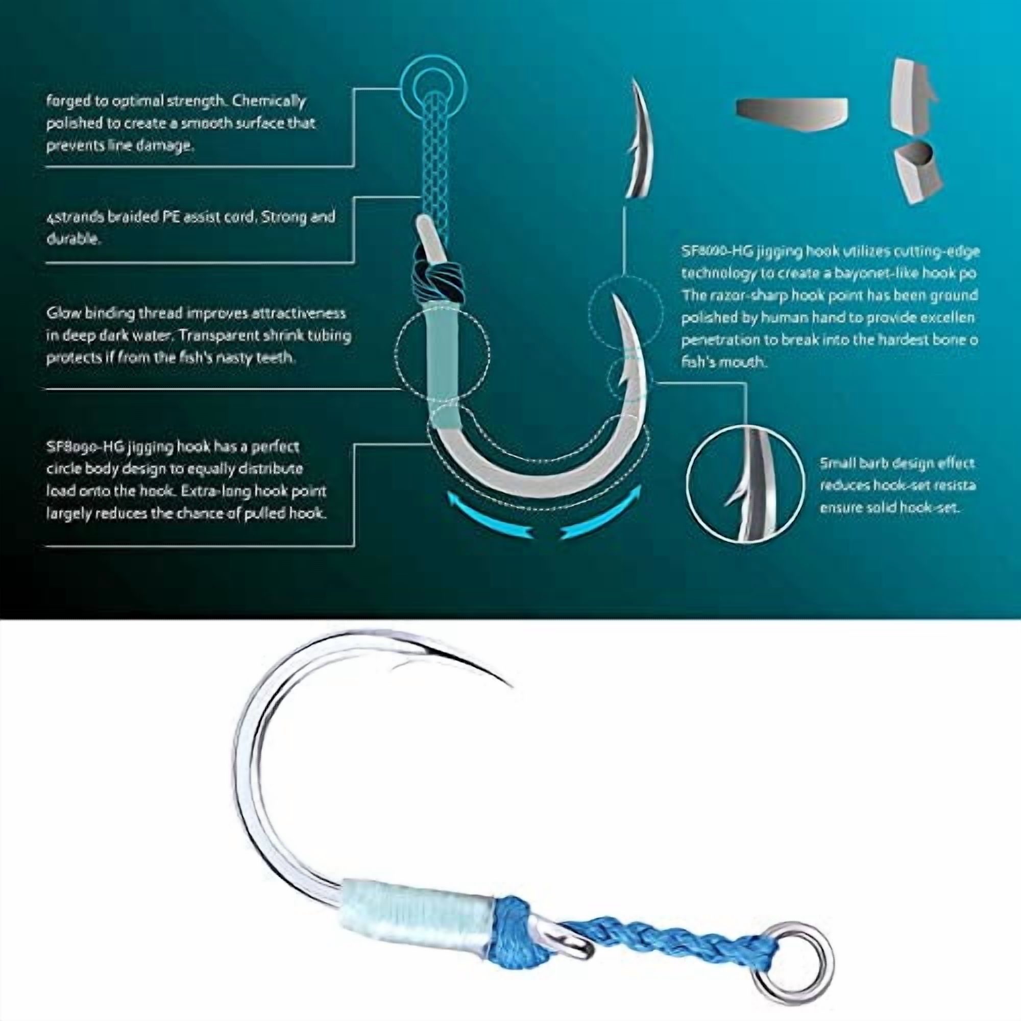 BKK Hooks A-EJ-8922 SF Deep Size 10/0# 2 Pack