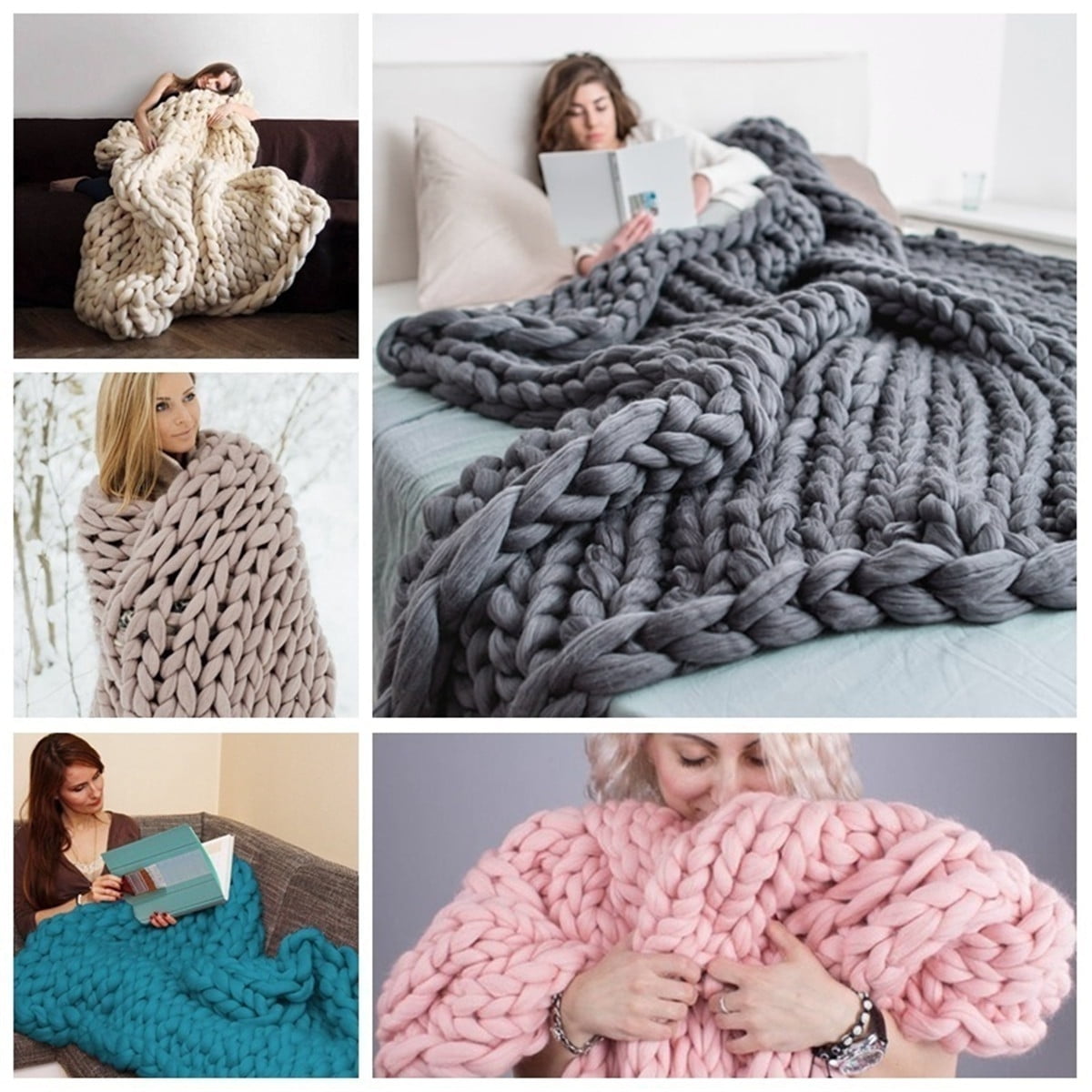 Super Chunky Giant Knit Blanket