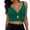 X1 Green, variant on Women's Push Up V Neck Bikini Tops Criss Cross Back Padded Bathing Suit Top Only
