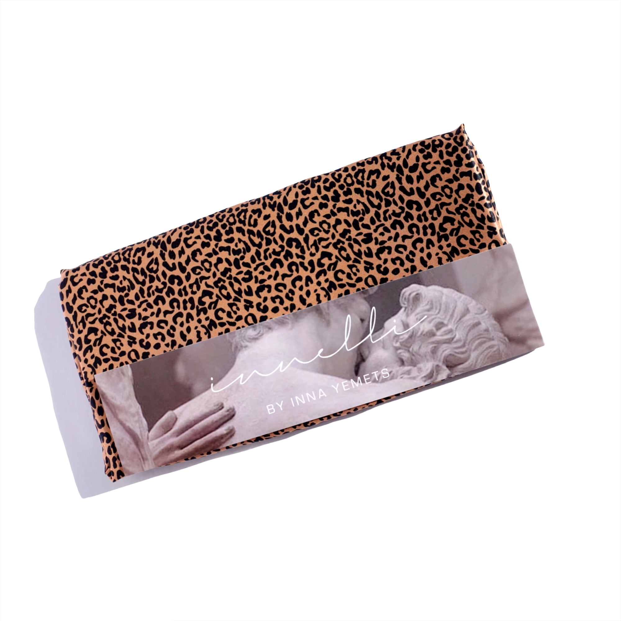 Gold Leopard - Silk Pillowcase with hidden zipper by INNELLI (Queen)