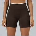 thumbnail image 4 of Arlun Women Workout Shorts Stylish Scrunch Lifting Tummy Control Fitness Gym Yoga Shorts Lightweight Soft Comfy Running Seamless Biker Shorts Summer Sports Bottoms Coffee M, 4 of 5