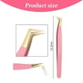 thumbnail image 2 of Lash Tweezers Non-Slip Tip Volume Curved Boot Angled Tips Tweezers For Light or Mega Volume Fans Lash Extension Tweezers Lash Applicator Tool, 2 of 6
