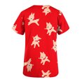 thumbnail image 5 of Blusas Médicas Navideñas Para Mujer, Manga Corta, Cuello en V, Uniforme de Enfermería, Blusa Con Bolsillos Estampados Odeerbi ODB207249, 5 of 5