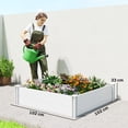 thumbnail image 3 of Outsunny Vinyl Raised Garden Bed, 3 x 3 x 1ft Modular Garden Box, White, 3 of 10
