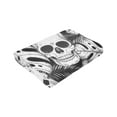 thumbnail image 6 of Kll Fleece Blanket Plush Throw Blanket Skull And Palm Leaves,Soft Fuzzy Cozy Flannel Blanket For Couch Sofa Bed.(80"X60"), 6 of 9