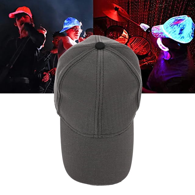 Gorro De Fibra óptica LED, Gorro De Fibra óptica LED Ajustable Unisex Para Barra