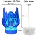 thumbnail image 3 of Optimus Prime Character Boys Gift Transformers 3D LED Illusion Touch Desk Table RGB Night Light Colorful Changing Lampara Child Bedside Sleep Decor Nightlight Kids Boys Birthday Gift （Transformers）, 3 of 9