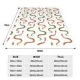 thumbnail image 3 of Pofeuu Hand Drawn Snake Print Ultra-Soft Micro Fleece Blanket,for Bed Or Sofa,All Season Throw Blankets Flannel Blanket-40"x30", 3 of 7