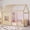 Natural, variant on CZBZ Twin Size House Floor Bed with 7-Color LED Lights & Removable Bookshelf, Solid Pine Wood Low Profile Montessori Twin Bed with Roof & Fence, Easy Assembly, No Box Spring Needed, Noise Free