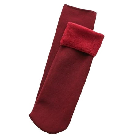 

Kripyery 5 Pairs Floor Socks Soft Breathable Thickened Plush Heat Retention Keep Warm Unisex Solid Color Mid Tube Socks for Daily Wear