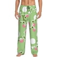 thumbnail image 2 of Picia Cute Frog2 Mens Soft Woven Cotton Elastic Waistband Sleep Pajama Pant Lounge Sleep Pant With Pockets And Drawstring-, 2 of 9