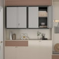 thumbnail image 2 of NICEGDLT Metal Garage Wall Cabinet, Metal Wall Mounted Storage Cabinets with Lockable Doors and Adjustable Shelves, Floating Tool Cabinet for Garage, Home Office, Kitchen,BlackGrey, 2 of 9