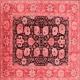 thumbnail image 1 of Ahgly Company Indoor Square Oriental Red Industrial Area Rugs, 8' Square, 1 of 4