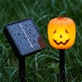 thumbnail image 6 of Halloween Solar Pumpkin Spectre Garden Lights Plastic Stake 10.8 in 8 Modes & Waterproof for Outdoor Courtyard Garden Yard Walkway Yard Patio Decor by MPOISVA, 6 of 9