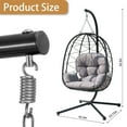 thumbnail image 5 of FKSLIFE Adult Steel Egg Hanging Chair with Cushion, Black, 5 of 7
