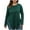 Green, variant on Elainilye Fashion Women Under Scrub Shirts Long Sleeve Plus Size Tops V-neck Solid Loose Undershirt Blouse,Black