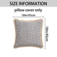 thumbnail image 7 of Unique Bargains Set of 2 Boho Soft Square Throw Pillow Covers for Couch Dark Grey, 7 of 7