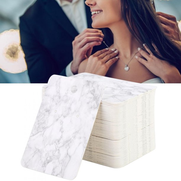 Tarjetas Artesanales Tarjetas De Exhibición De Aretes Tarjeta Colgante De Aretes Tarjeta Colgante 100pcs 5 X 7 Cm Grano De Mármol DIY Artesanías Joyería Pendiente Espárragos ANGGREK Otros