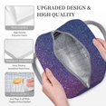 thumbnail image 3 of Balery Violet Glitter Bolsa de Almuerzo para Mujeres, Caja de Almuerzo, Bolsa de Almuerzo Pequeña Impermeable, Tote de Almuerzo Reutilizable con Gran Capacidad, 3 of 6
